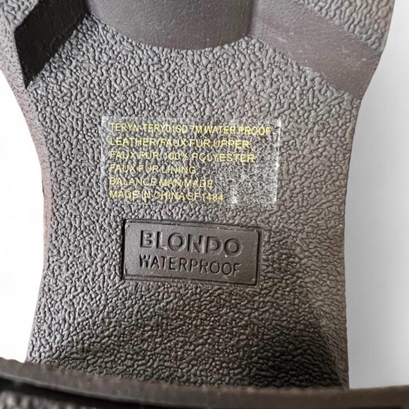 Blondo Women's Waterproof Teryn Block
Heel Ankle Boot, Java Suede - Picture 7 of 8